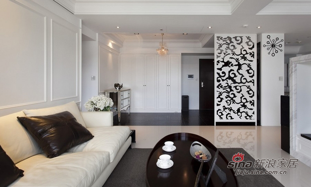 美式 三居 客厅图片来自佰辰生活装饰在12万装98平纯白美式大气之家78的分享
