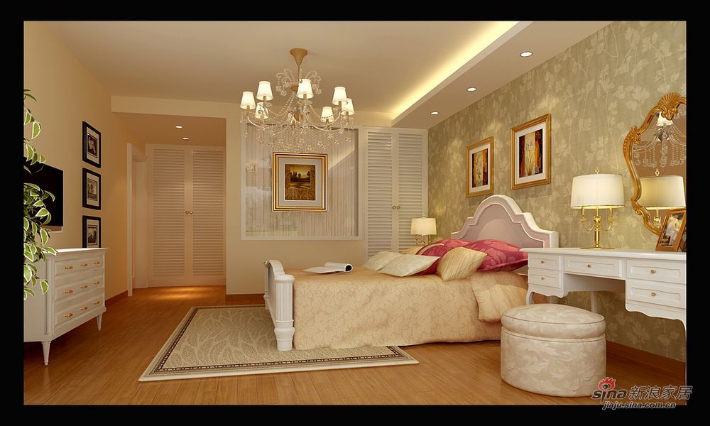 欧式 复式 卧室图片来自用户2557013183在简欧风格、两个客厅两种感觉15的分享