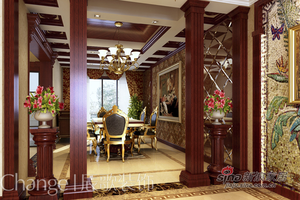 欧式 别墅 餐厅图片来自用户2746869241在唯美奢华欧式风格豪宅35的分享