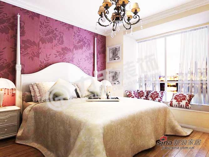 欧式 三居 卧室图片来自阳光力天装饰在泰达城河与海-三室二厅二卫-欧式风格37的分享