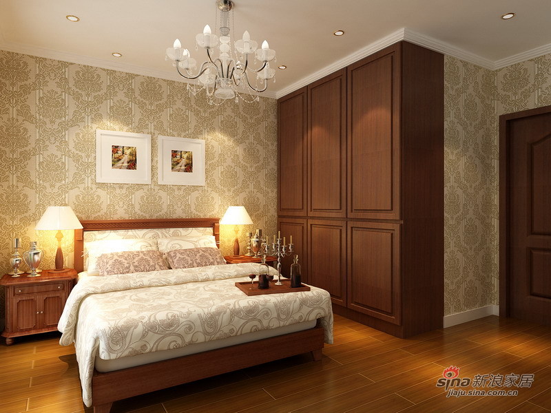欧式 三居 卧室图片来自用户2746953981在10万打造金瑞林城简欧风格三居室88的分享