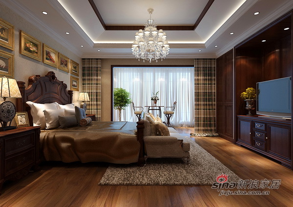 美式 别墅 卧室图片来自用户1907686233在美式滨海湖装修设计方案64的分享