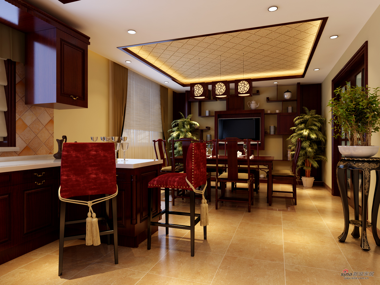 中式 四居 餐厅图片来自用户1907661335在中式风格设计51的分享