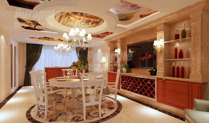 欧式 别墅 餐厅图片来自用户2746889121在一品漫城别墅欧式装修68的分享