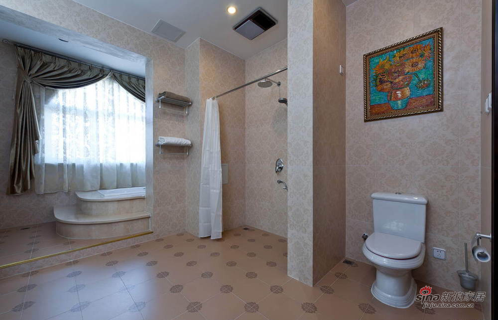 欧式 别墅 卫生间图片来自装修微日记在【高清】210平欧式风格大气别墅40的分享