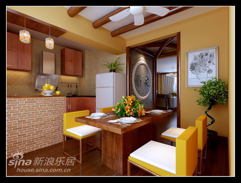 中式 三居 餐厅图片来自用户2740483635在127平完美、细致中式混搭风格22的分享