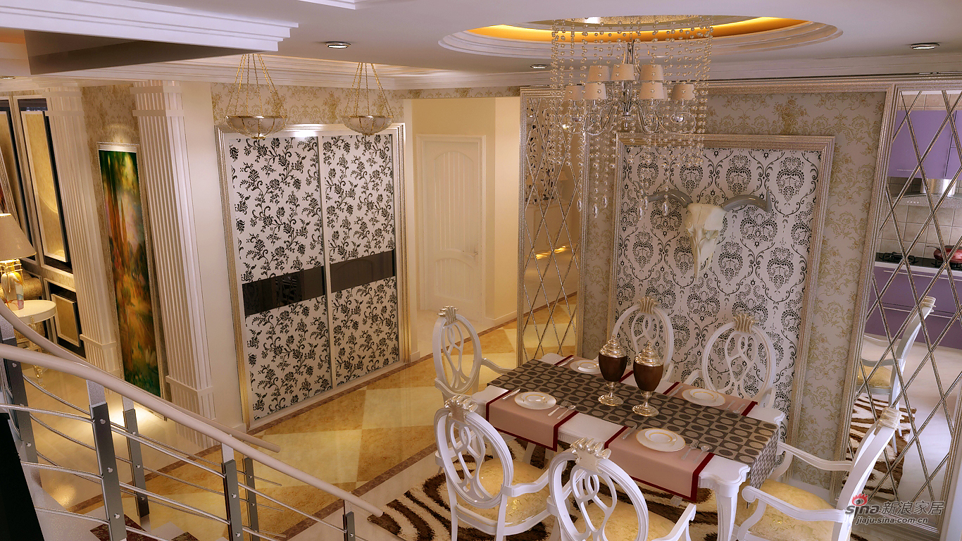 欧式 三居 餐厅图片来自用户2757317061在天津实创装饰-恒大名都80的分享