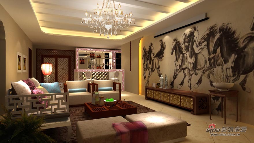 中式 三居 客厅图片来自用户1907659705在东湖湾 80后夫妻北京白领的中式87的分享