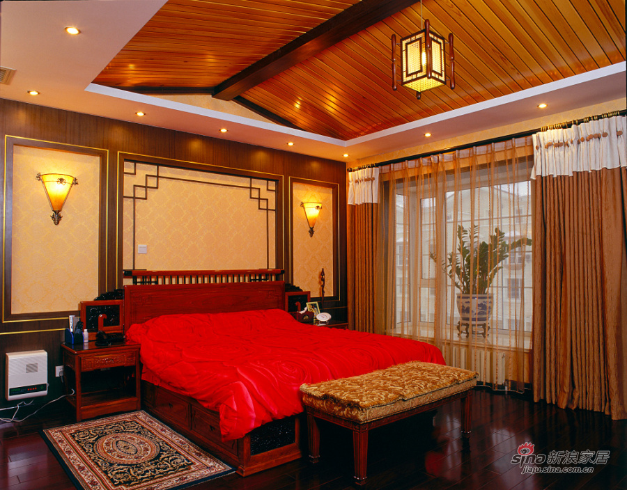 中式 别墅 卧室图片来自用户1907696363在中式风格74的分享