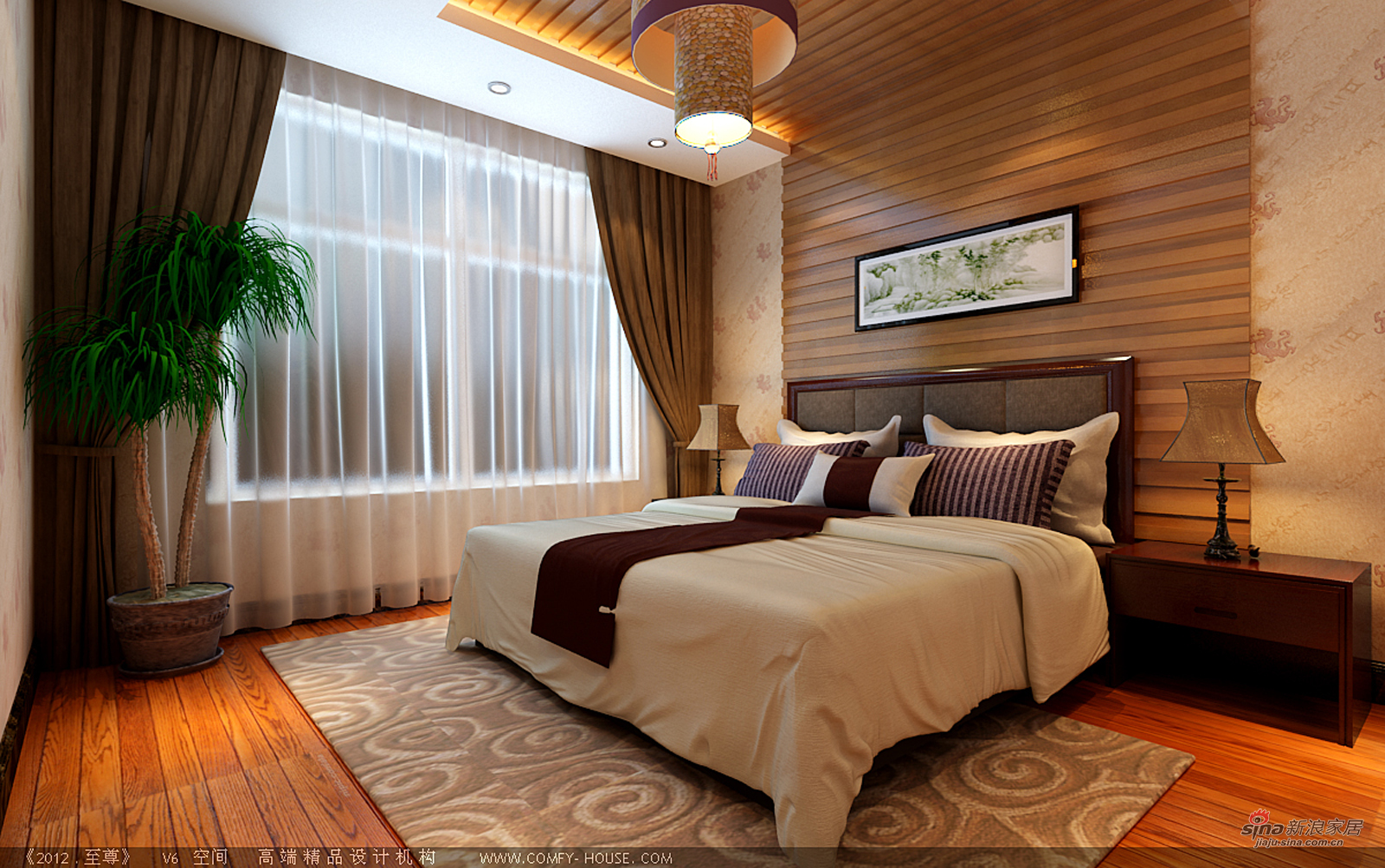 中式 三居 卧室 温馨图片来自用户1907659705在146平幸福时代装修传统中透着现代中式风格68的分享