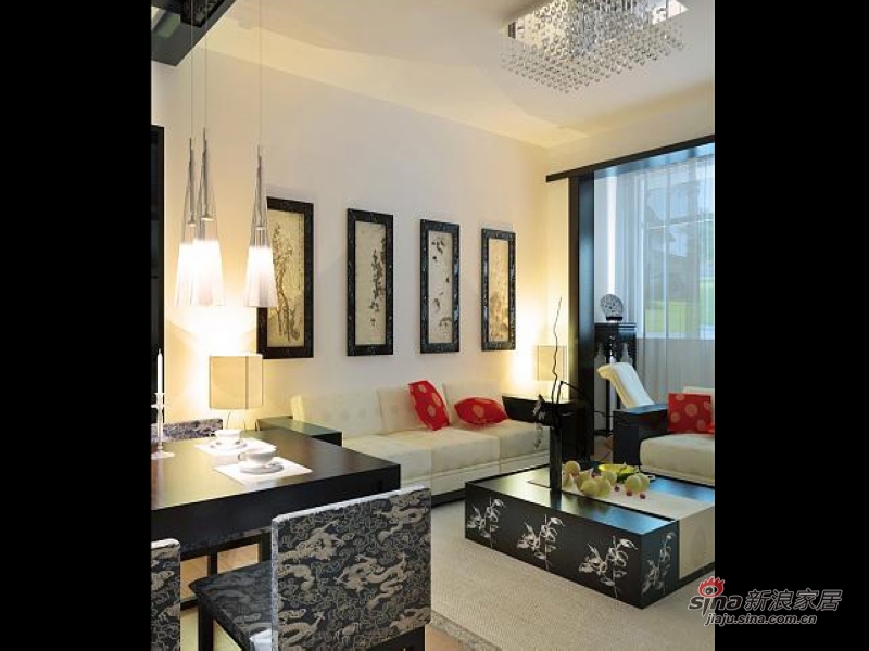 中式 三居 客厅图片来自用户1907658205在6万打造京南一品新中式风格三居室21的分享