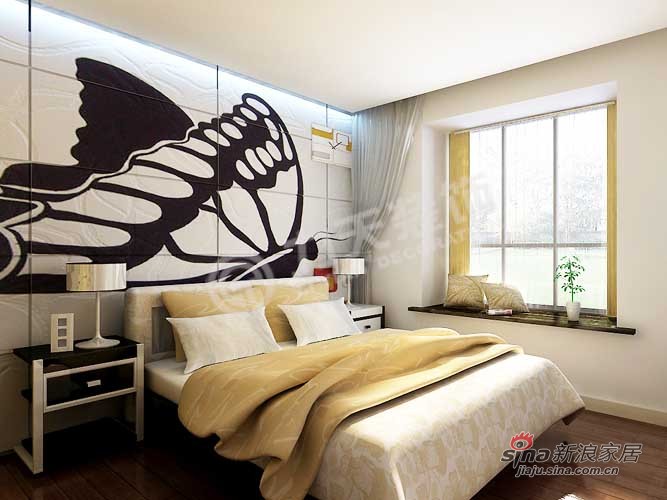 简约 一居 卧室图片来自阳光力天装饰在旷世新城46的分享