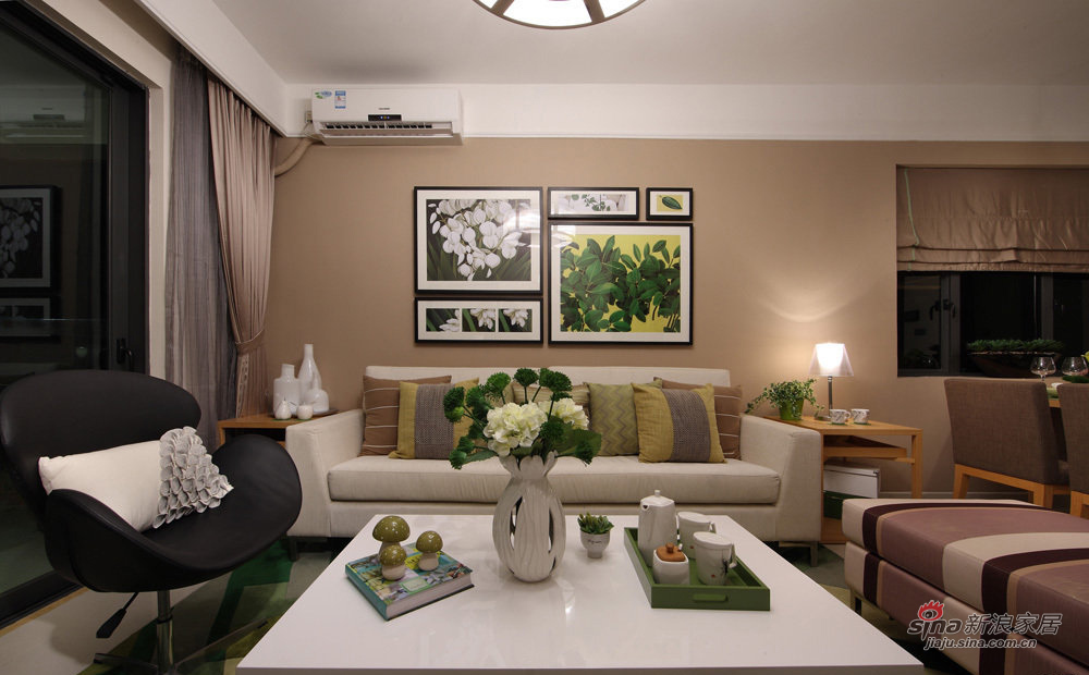 现代 三居 客厅图片来自装修微日记在【高清】120平休闲舒适现代时尚3居室36的分享