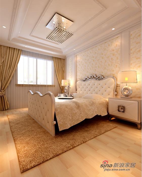 欧式 二居 卧室图片来自用户2746869241在哈西万达广场89平米欧式装修设计47的分享