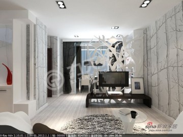 华城佳苑一居尽显黑色低调56