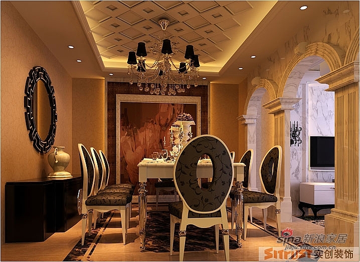 欧式 别墅 餐厅图片来自用户2557013183在哈尔滨锦江别墅欧式装修90的分享