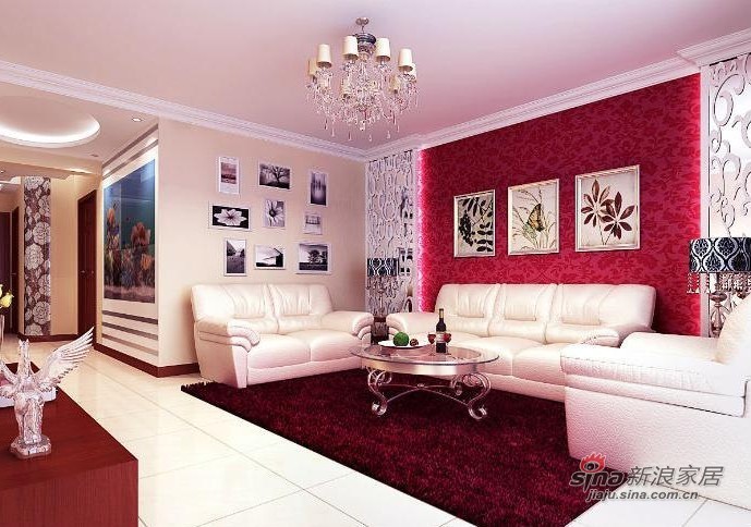 欧式 二居 客厅图片来自用户2757317061在90平二居室简欧风格效果图10的分享