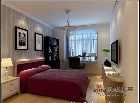 简约 二居 卧室图片来自用户2739153147在5.1W装80平米2居家的温馨29的分享