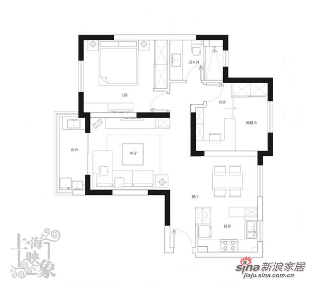 其他 二居 户型图图片来自上海映象设计-无锡站在【高清】8.5万打造89平低调奢华回味36的分享