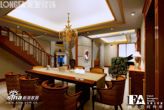 欧式 跃层 餐厅图片来自用户2746869241在中海华庭--古典欧式74的分享