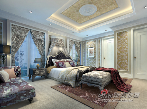 欧式 别墅 卧室图片来自用户2746948411在北京兴隆别墅室内设计14的分享