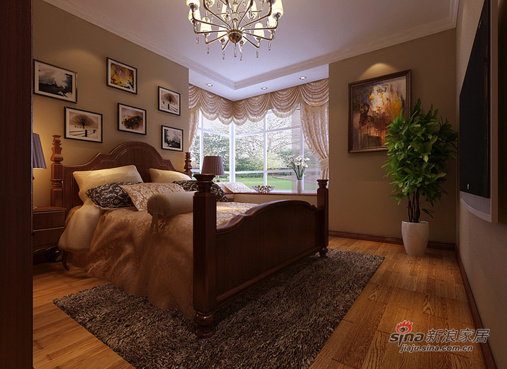 中式 三居 卧室 白富美图片来自用户1907696363在丽湾国际72的分享