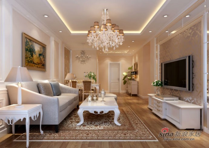 欧式 二居 客厅图片来自用户2757317061在5.2万打造现代奢华经典两居室74的分享