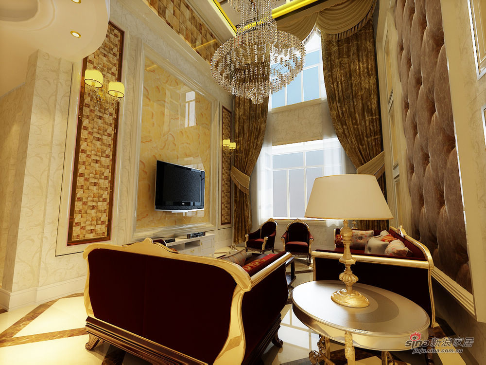 欧式 四居 客厅图片来自用户2557013183在现代欧式豪华舒适大居室设计19的分享