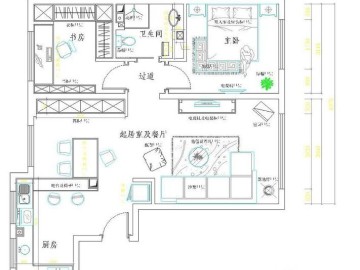 塑造四维空间 创造层次感两居设计实景38