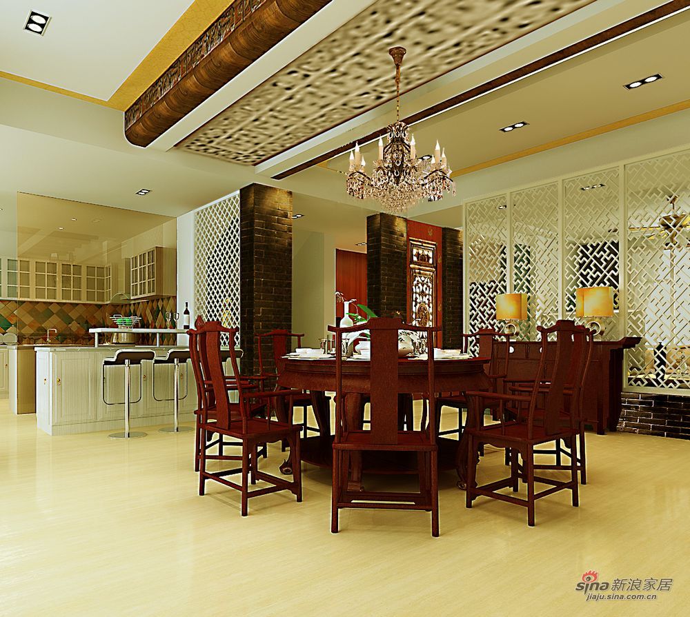 新古典 公寓 餐厅图片来自用户1907664341在2011年最具经典的中式古典风格91的分享