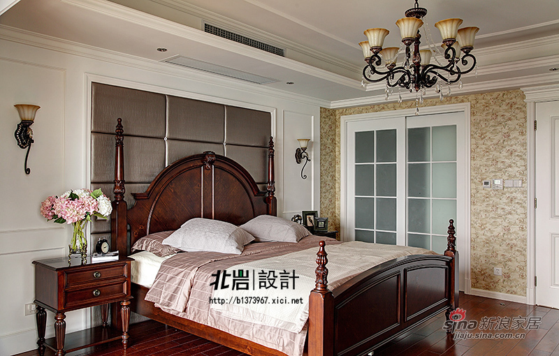 美式 四居 卧室图片来自用户1907685403在【高清】半包280平怡湖休闲美家73的分享