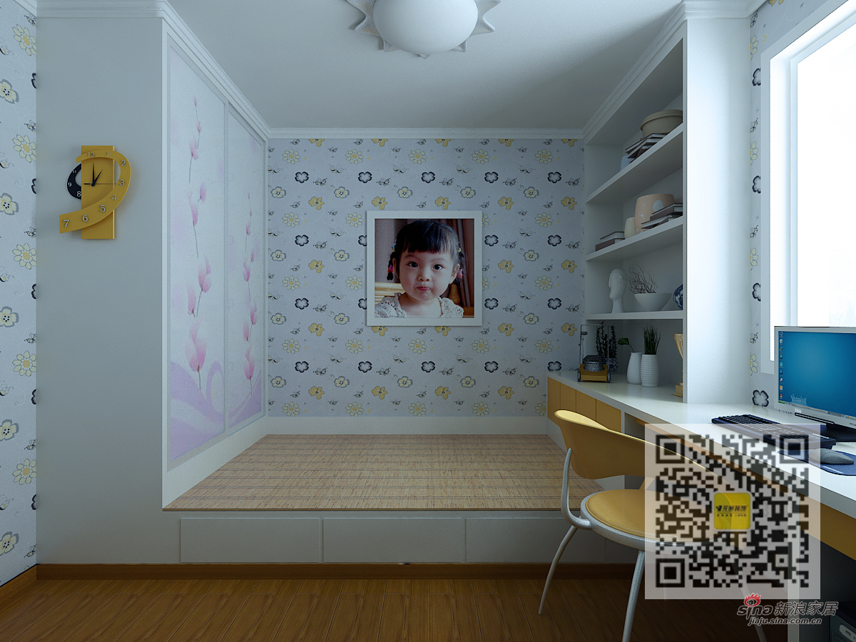 简约 二居 儿童房图片来自用户2739153147在公园一号简约风格两居室53的分享