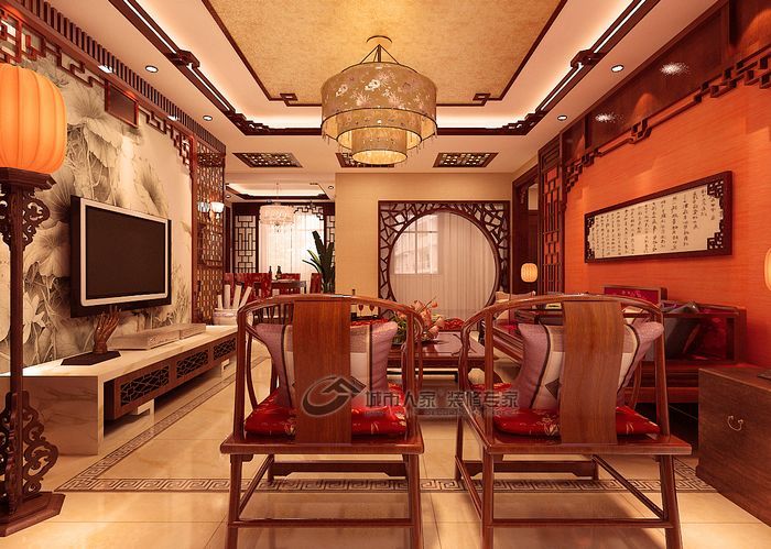 中式 三居 客厅图片来自城市人家犀犀在天津城市人家 中式风情51的分享