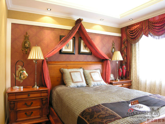 欧式 三居 卧室图片来自用户2772856065在江安花园179平欧式风格居25的分享