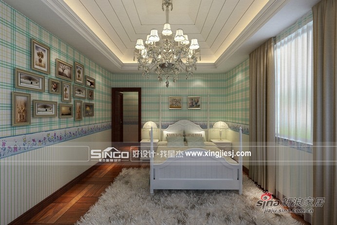欧式 别墅 卧室图片来自用户2746889121在700平米大空间的欧式别墅装修94的分享