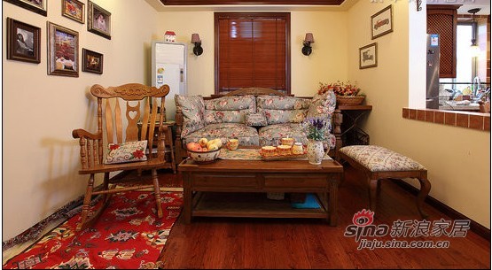 美式 一居 客厅图片来自用户1907685403在留美海归69平美式风情小户20的分享