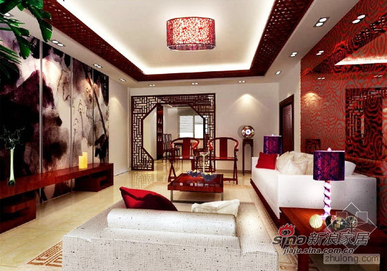 中式 别墅 客厅图片来自用户1907658205在135㎡肇庆鸿景观园中式样板房30的分享