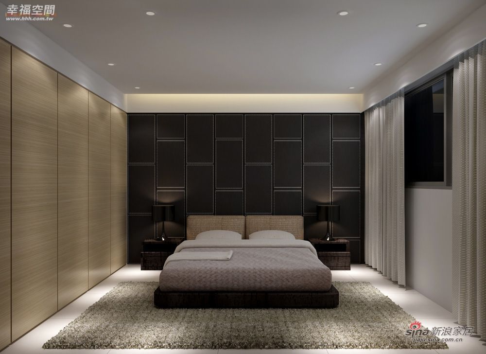 简约 三居 卧室图片来自幸福空间在165平三房两厅时尚简约居室10的分享