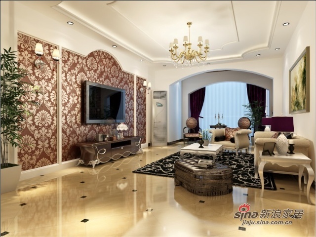 欧式 三居 客厅图片来自用户2746869241在高贵不失典雅之家-158平欧式现代装修案例52的分享