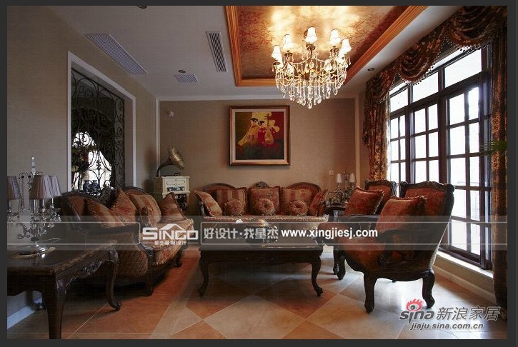 欧式 别墅 客厅图片来自用户2745758987在469平米呈现精致温馨的欧式气质25的分享