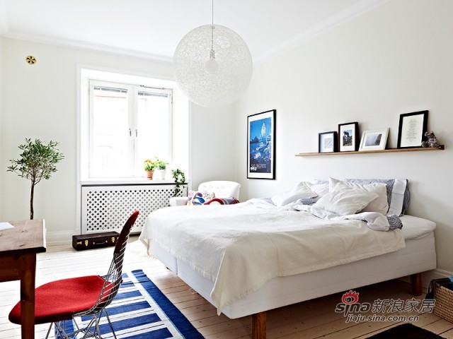 北欧 三居 卧室图片来自用户1903515612在洁癖狂90平北欧小清新整洁公寓23的分享