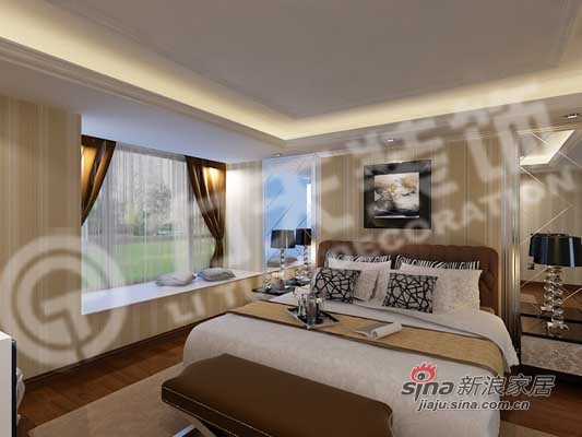 欧式 二居 卧室图片来自阳光力天装饰在94平华丽欧式风两居61的分享