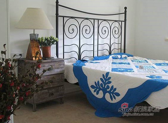地中海 三居 卧室图片来自用户2757320995在130平蓝白地中海混搭婚房81的分享