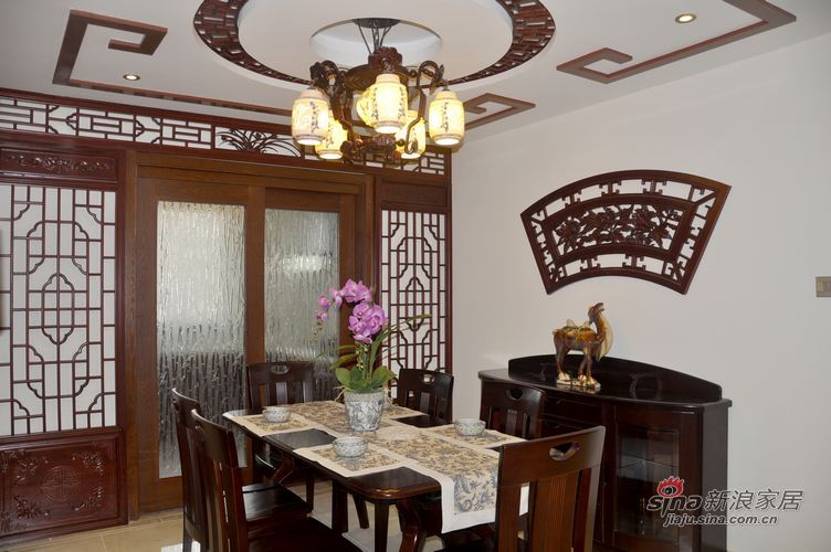 中式 三居 餐厅图片来自用户1907659705在花开富贵59的分享