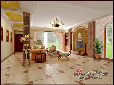 中式 别墅 客厅图片来自用户1907659705在玫瑰园别墅装修案例57的分享