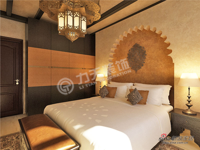 地中海 一居 卧室图片来自阳光力天装饰在华城景苑-1室1厅1卫1厨-地中海风格38的分享