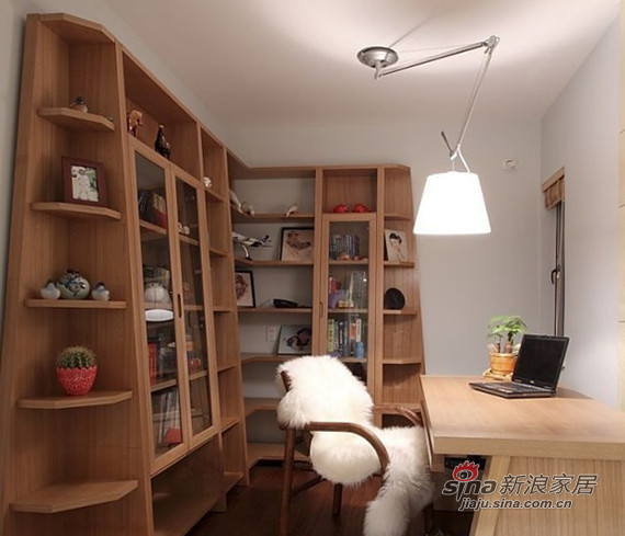 简约 三居 书房图片来自用户2738813661在时尚达人6.5万改造95平现代简约两居室21的分享