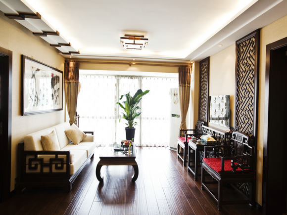 中式 三居 客厅图片来自用户1907696363在soho现代城150平中式典雅风格65的分享