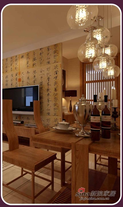 中式 二居 餐厅图片来自用户1907662981在中式情怀63的分享