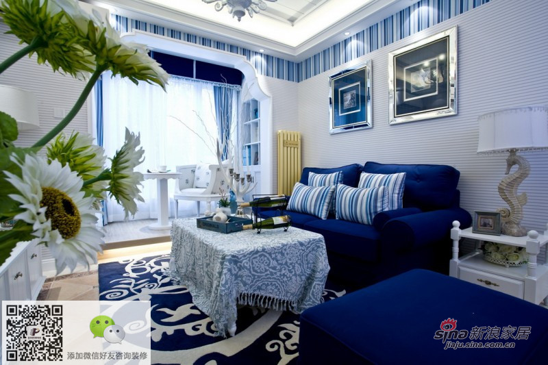 地中海 三居 客厅 小清新图片来自用户2756243717在【多图】三室两厅打造完美的地中海风情50的分享